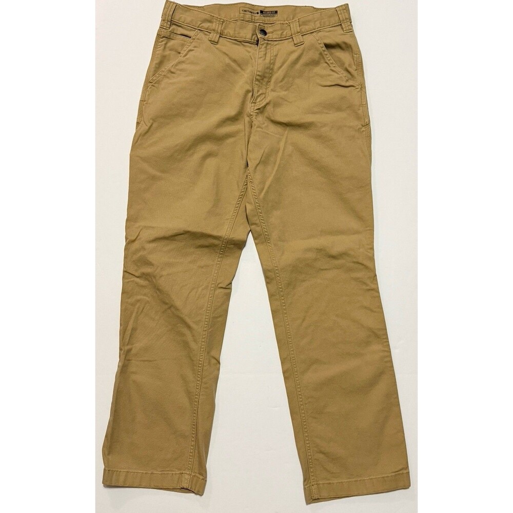 Carhartt Pants Men’s 33x32 Fits 30x30 Brown Rugged Flex Relaxed Fit Canvas